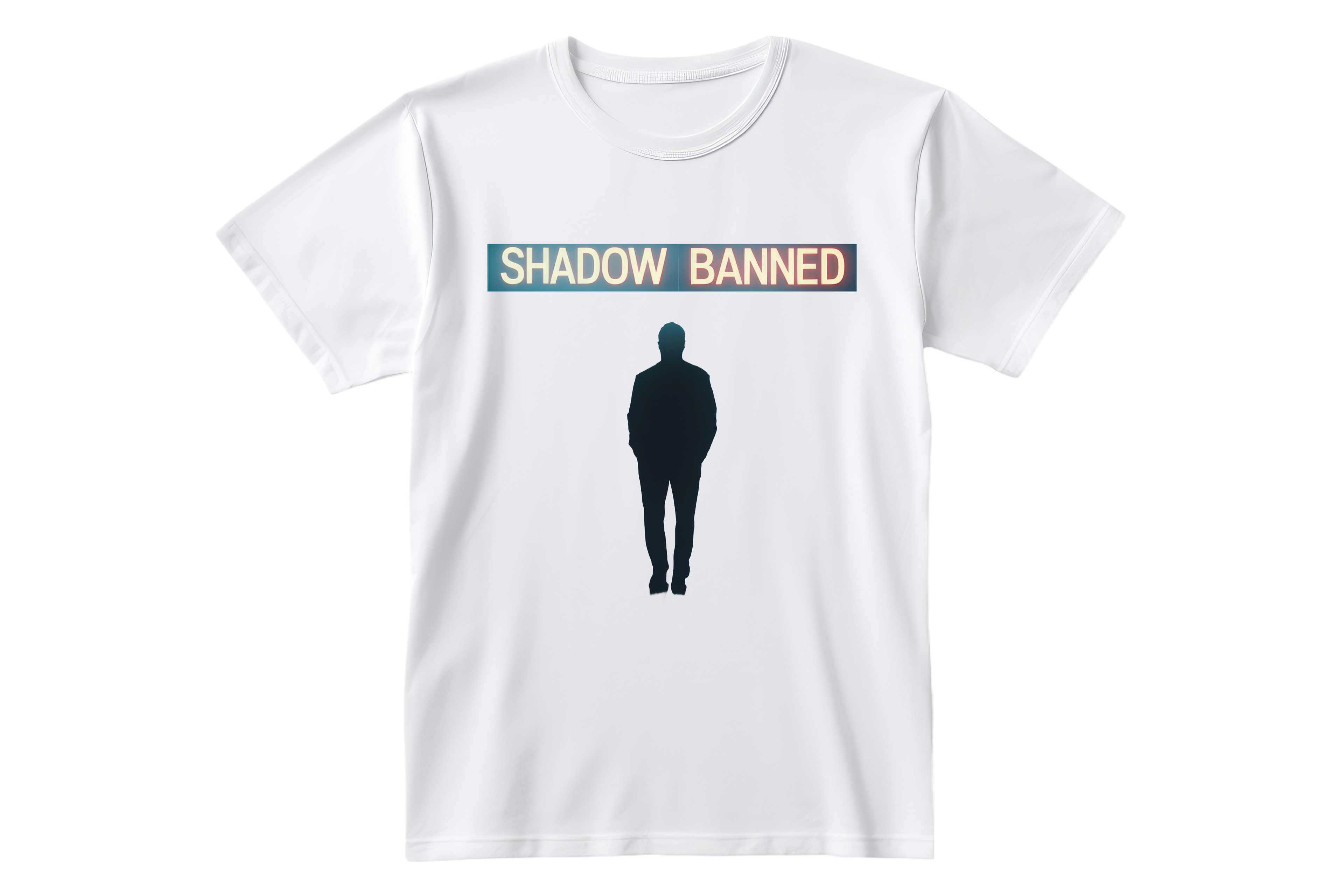 Short Sleeve YouTube Shadow Banned White T-Shirt