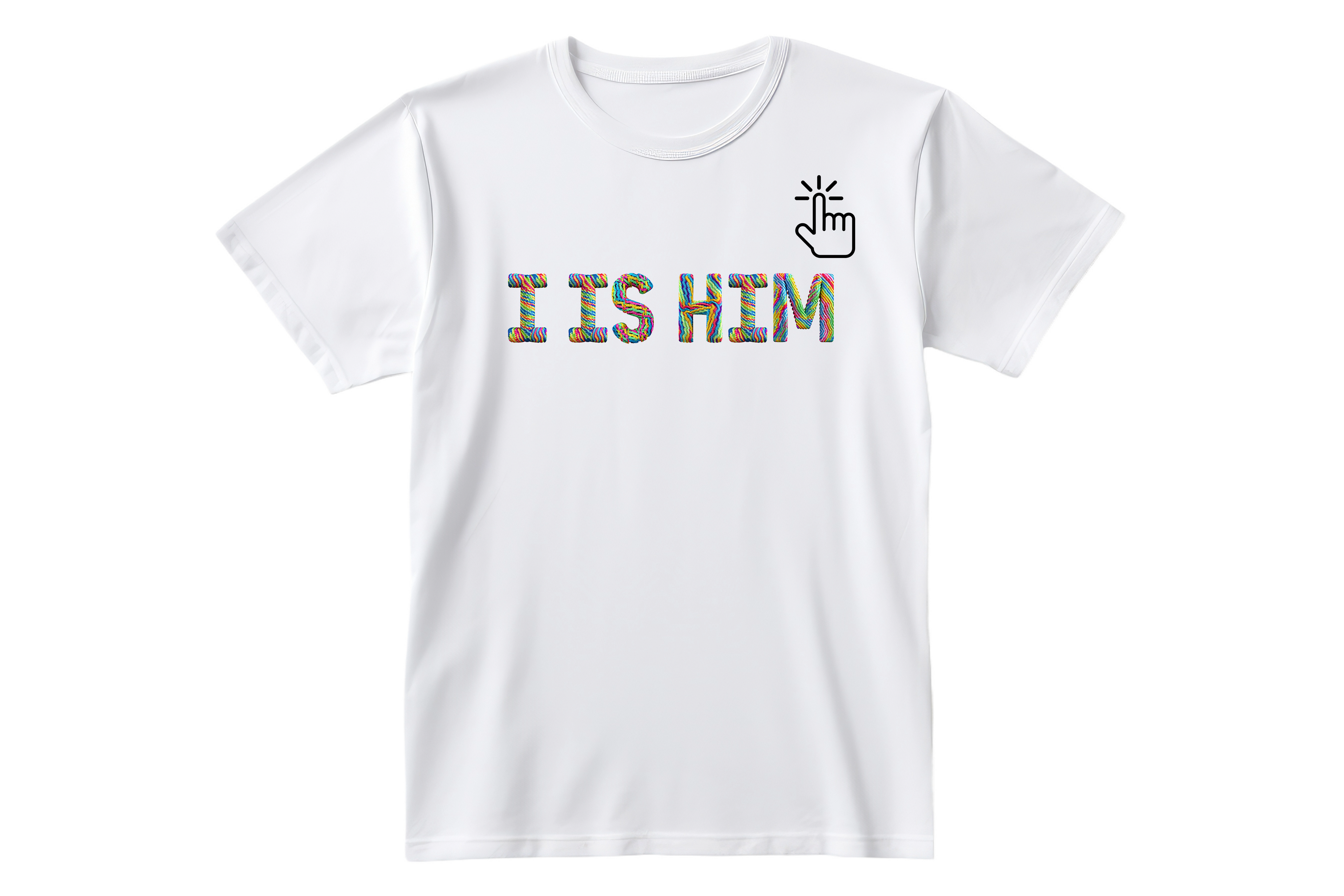 Short Sleeve "I Is Him" T-Shirt White